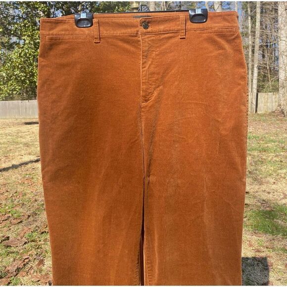 Talbots Brown Corduroy Demi Boot Cut Pants - Picture 3 of 8